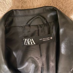 Zara black leather jacket